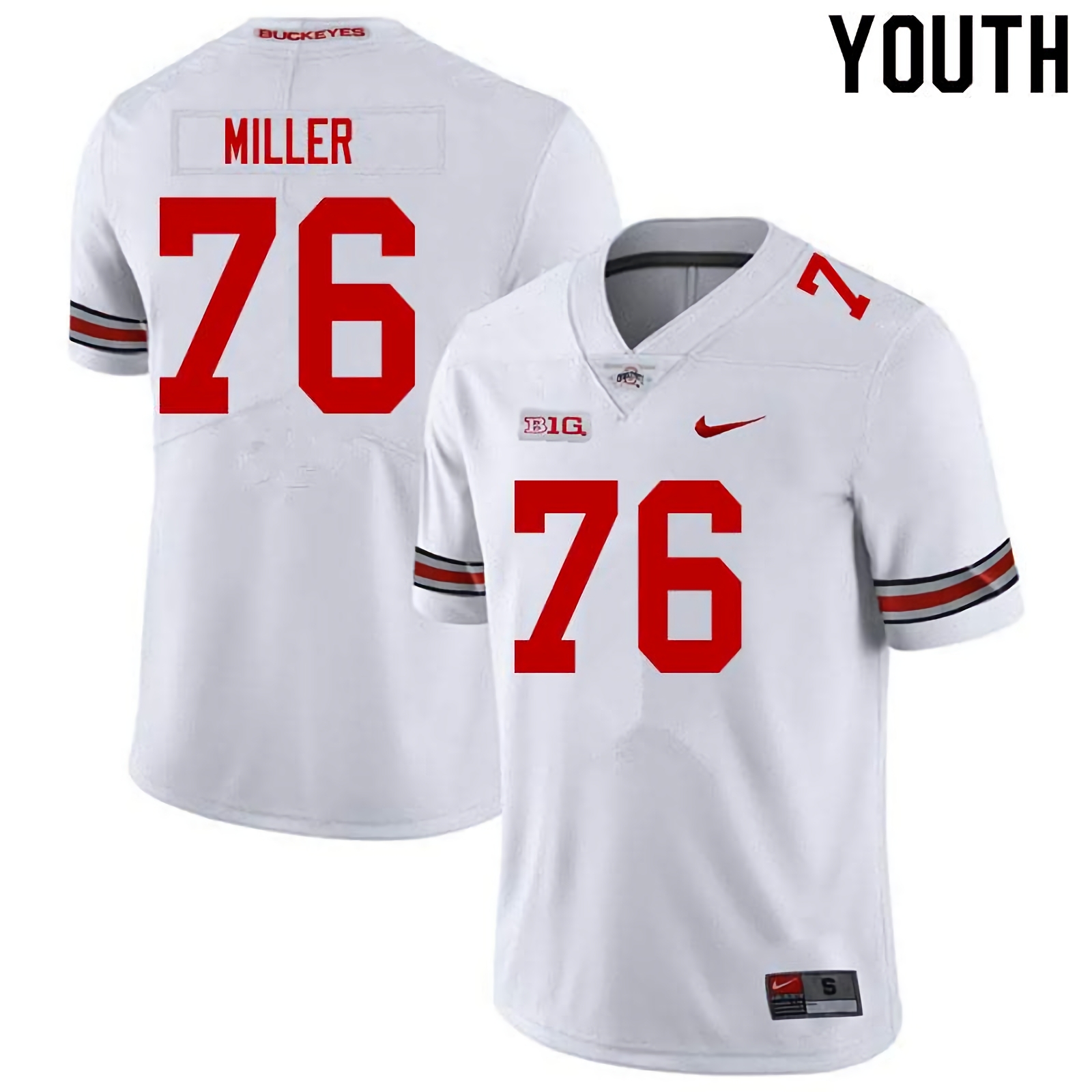 Harry Miller Ohio State Buckeyes Youth NCAA #76 Nike White College Stitched Football Jersey IOF4856UP
